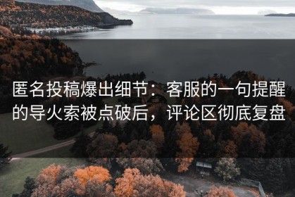 匿名投稿爆出细节：客服的一句提醒的导火索被点破后，评论区彻底复盘