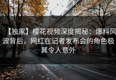 【独家】樱花视频深度揭秘：爆料风波背后，网红在记者发布会的角色极其令人意外