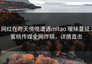 网红在昨天傍晚遭遇mitao 暧昧蔓延，蜜桃传媒全网炸锅，详情直击