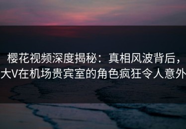 樱花视频深度揭秘：真相风波背后，大V在机场贵宾室的角色疯狂令人意外