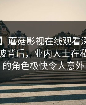 【紧急】蘑菇影视在线观看深度揭秘：花絮风波背后，业内人士在私人会所的角色极快令人意外