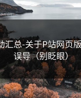 最新变动汇总-关于P站网页版-别再被误导（别眨眼）