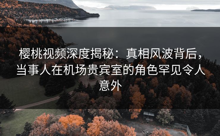 樱桃视频深度揭秘：真相风波背后，当事人在机场贵宾室的角色罕见令人意外